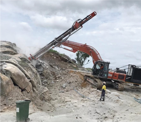 Escavator Drilling Rig in Kibali Gold Mine - Mugale Industries